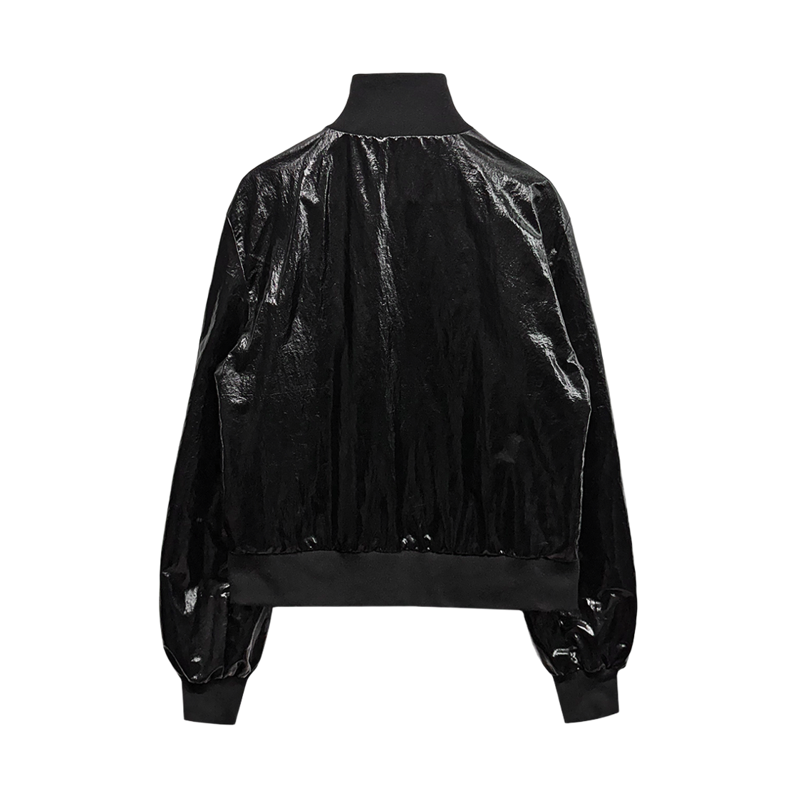 랜 아카이브 0114 글로시 트랙 집업 자켓 - 블랙(LAN ARCHIVE 0114 Glossy Track Zip-up Jacket - Black) - 2