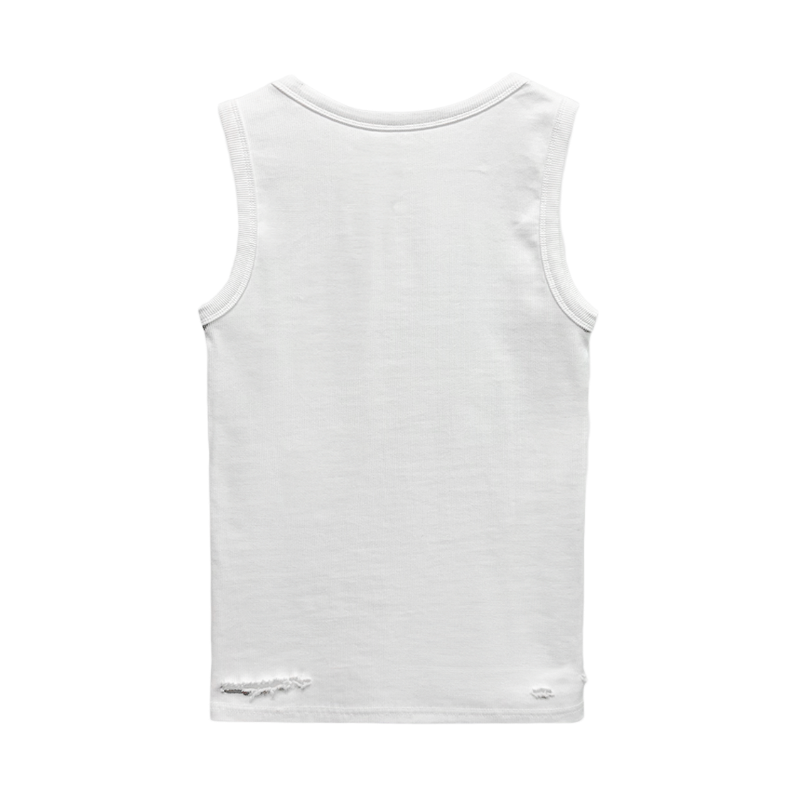 랜 아카이브 0103 고딕 러프 컷 슬리브리스 - 화이트(LAN ARCHIVE 0103 Gothic Rough-Cut Sleeveless - White) - 2