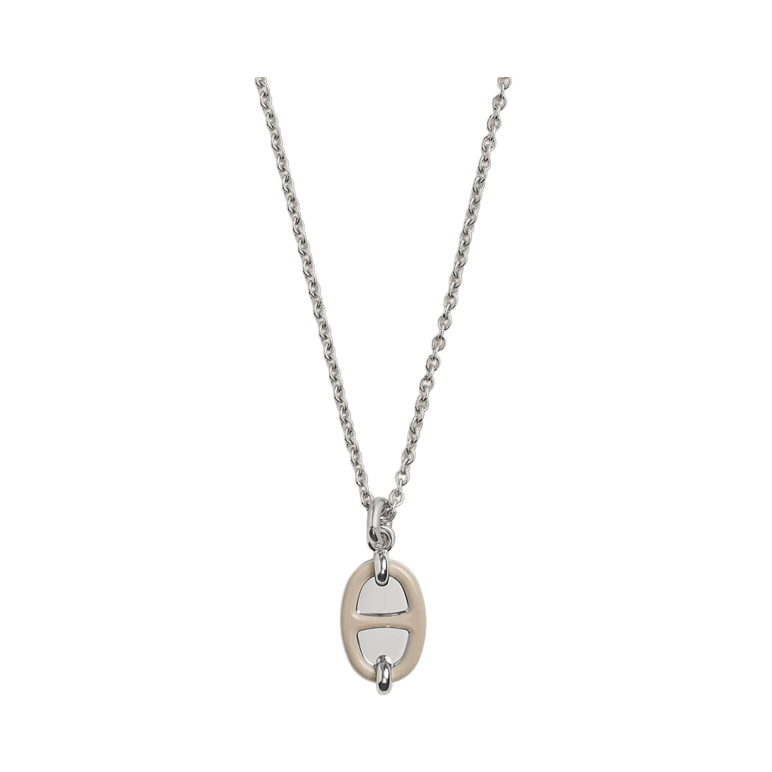 (W) 에르메스 미니 마이옹 펜던트 스몰 모델 & 팔라듐 하드웨어 마롱 글라세((W) Hermes Mini Maillon Pendant Small Model & Palladium Marron Glace) - 1