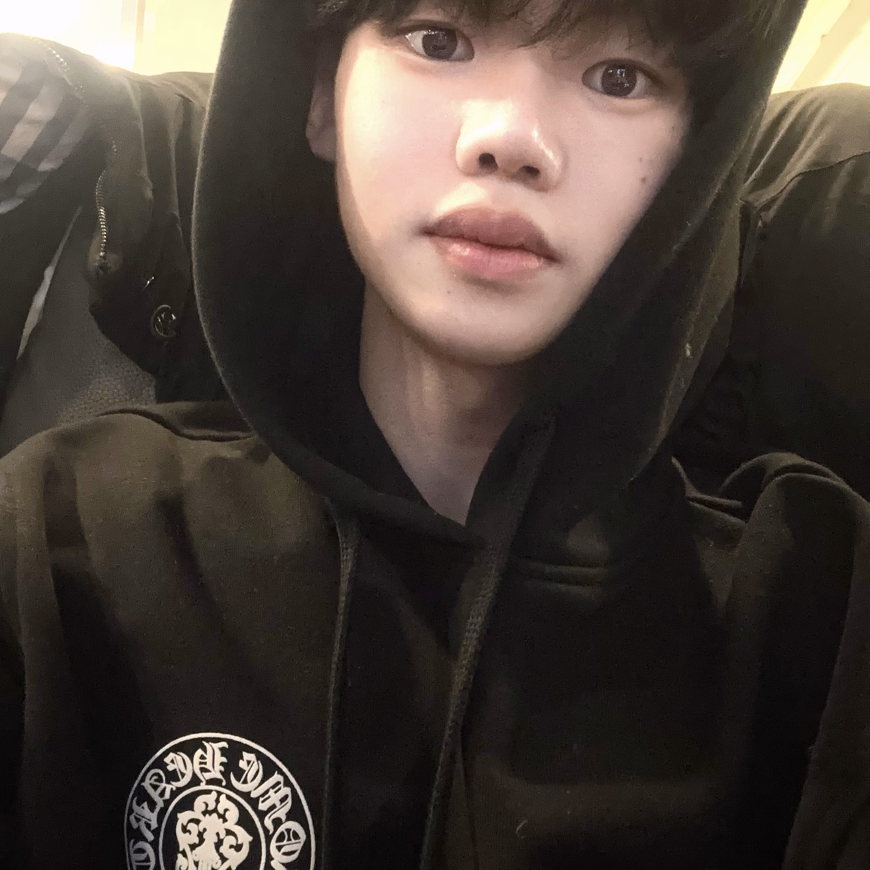 Chrome Hearts American Flag Dagger Hoodie Black 착용 스타일 - 2