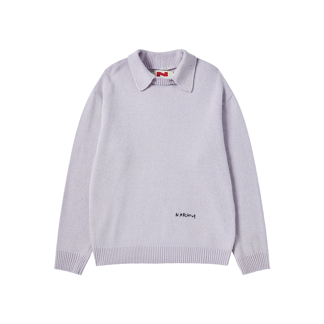 NV26SPKT04LV N ARCHIVE Modular Collar Wool Knit Lavender