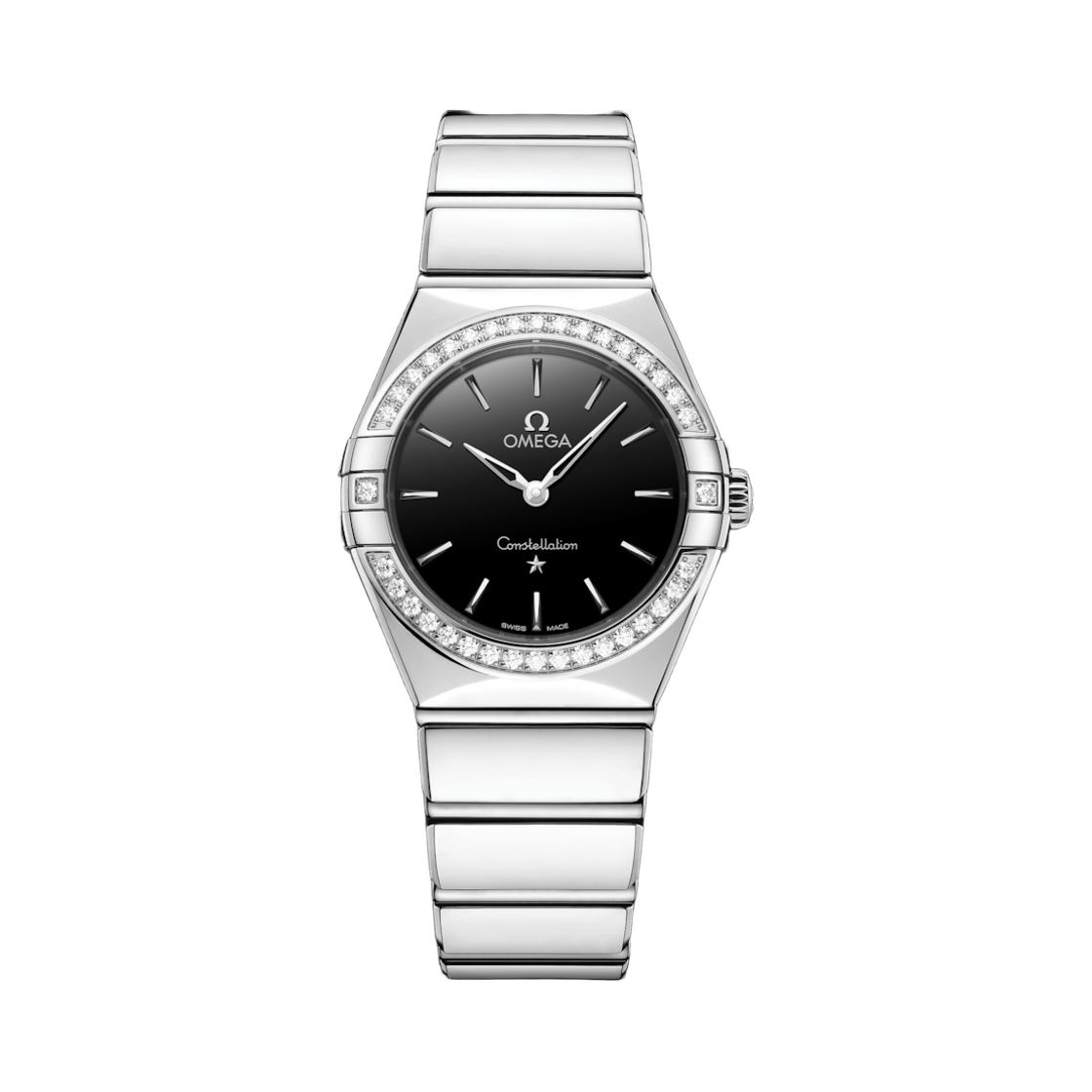 (W) 오메가 컨스텔레이션 쿼츠 28mm 스틸 블랙 다이아몬드((W) Omega Constellation Quartz 28mm Steel Black Diamond) - 1