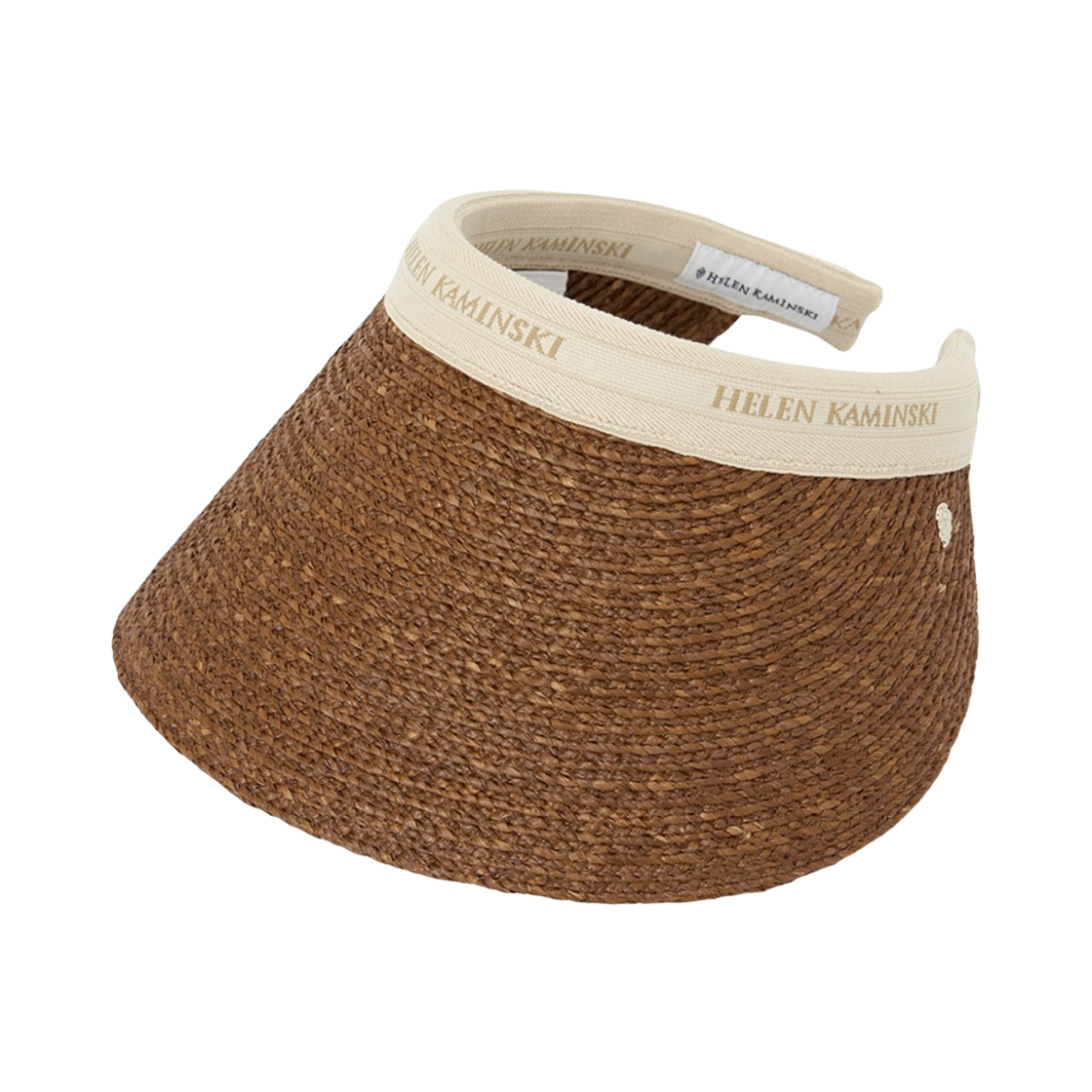 HAT52493 (W) Helen Kaminski Bianca 12 Visor Nutshell Natural