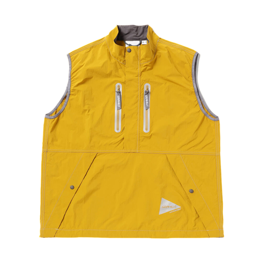앤드 원더 x 그라미치 브러쉬드 나일론 베스트 옐로우(And Wander x Gramicci Brushed Nylon Vest Yellow) - 1