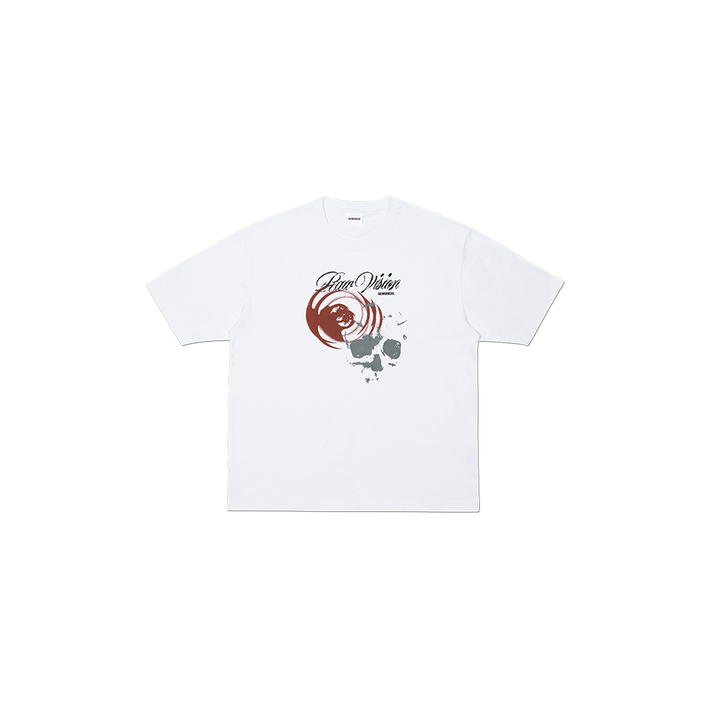 NMSS62TS13WHT NOMANUAL 3C Skull T-shirt White