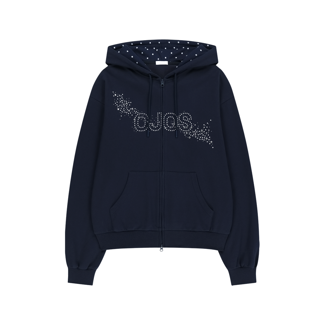 오호스 핫픽스 로고 후디 집업 네이비(OJOS Hotfix Logo Hoodie Zip-up / Navy)