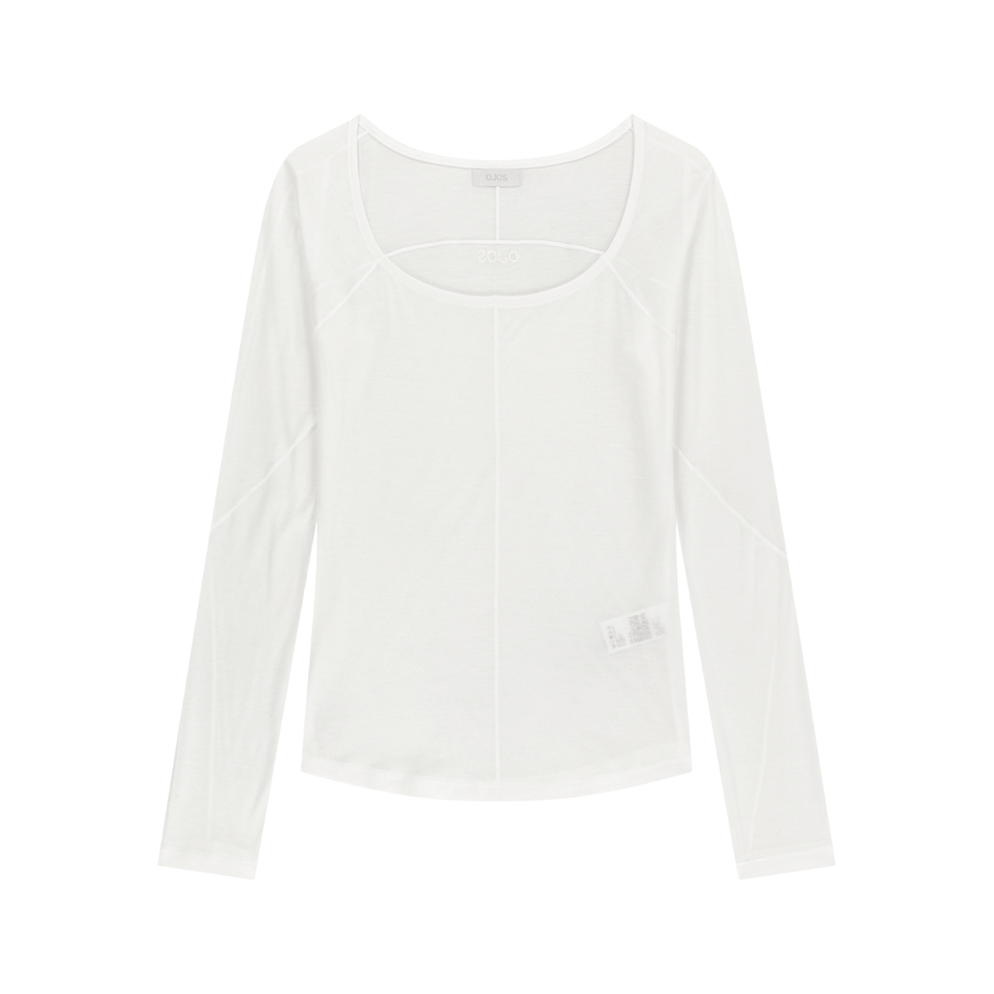 오호스 플랫심 롱슬리브 탑 오프 화이트(OJOS Flatseam Long Sleeve Top / Off White)