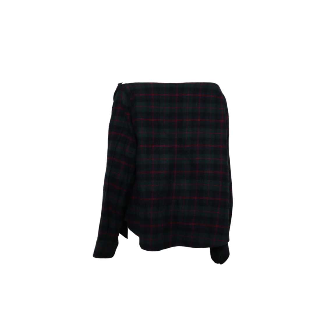 ITLMFPG6MTQQ Balenciaga Cotton Check Flannel Knotted Women's Shirt