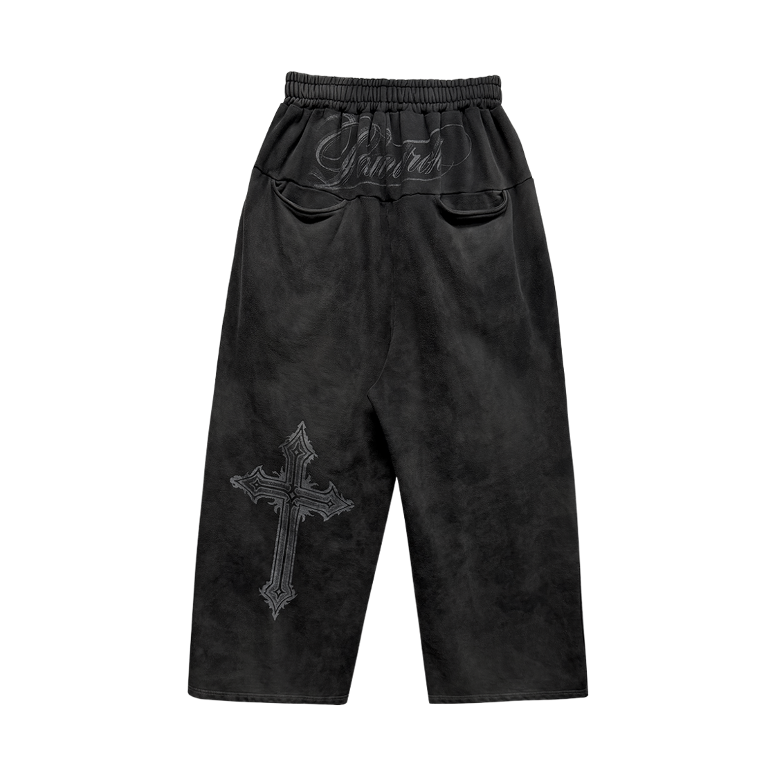 랜 아카이브 0113 빈티지 워시드 와이드 스웨트 팬츠 - 차콜(LAN ARCHIVE 0113 Vintage Washed Wide Sweat Pants - Charcoal)