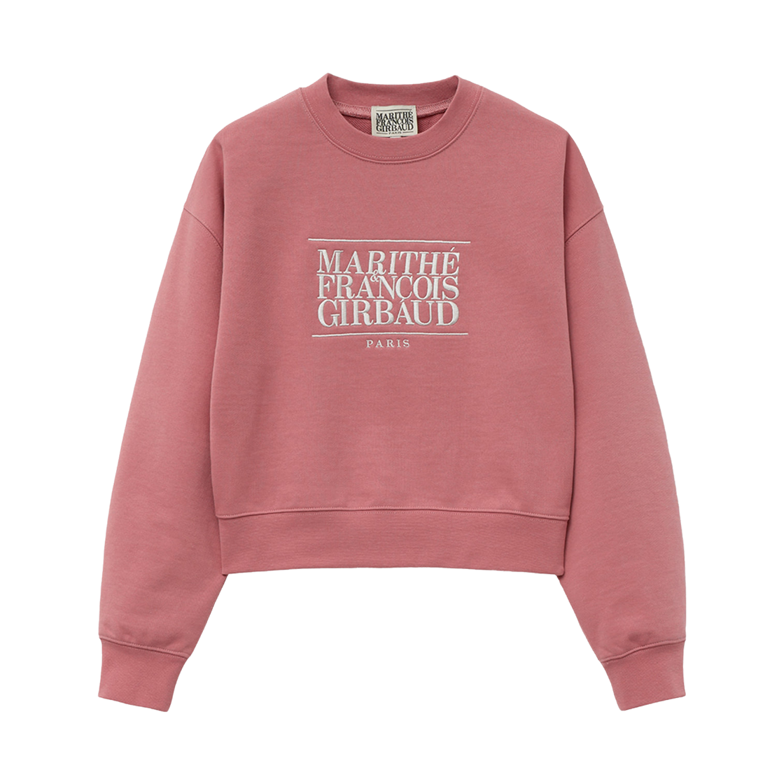 - (W) Marithe Francois Girbaud Classic Logo Crop Sweatshirt Pink