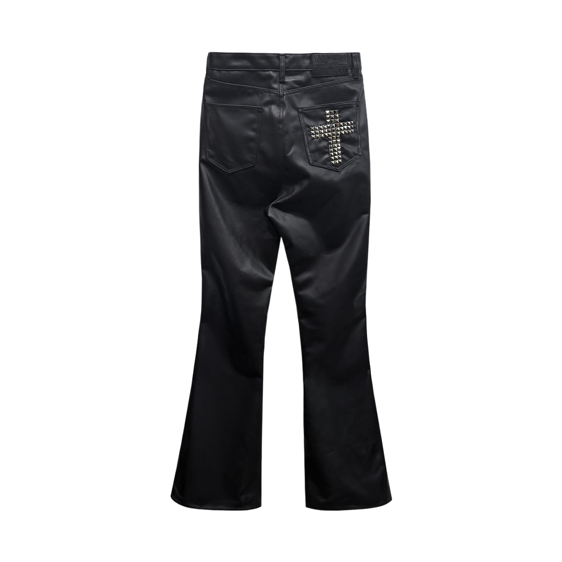 랜 아카이브 0125 크로스 스터드 레더 팬츠 - 블랙(LAN ARCHIVE 0125 Cross Stud Leather Pants - Black)