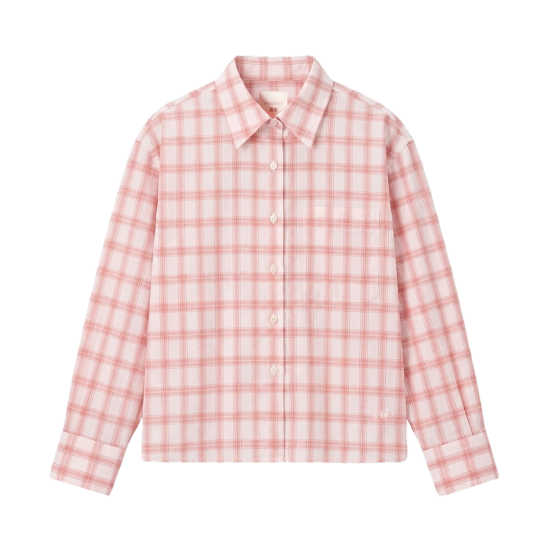 유니클로 x JW 앤더슨 옥스포드 박시 체크 셔츠 핑크(Uniqlo x JW Anderson Oxford Boxy Check Shirt Pink) - 1