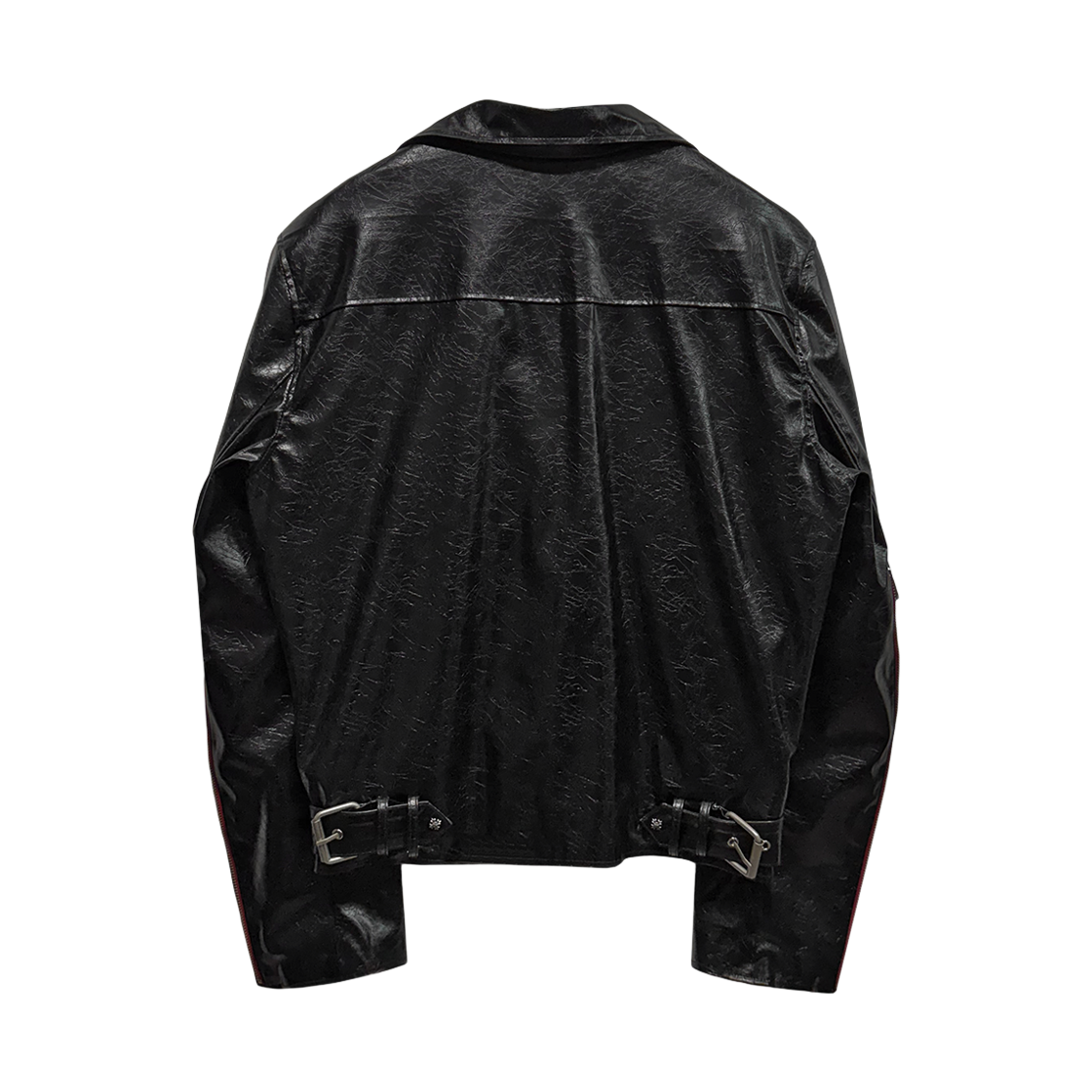 랜 아카이브 0120 글로시 레더 라이더 자켓 - 블랙(LAN ARCHIVE 0120 Glossy Leather Rider Jacket - Black) - 2