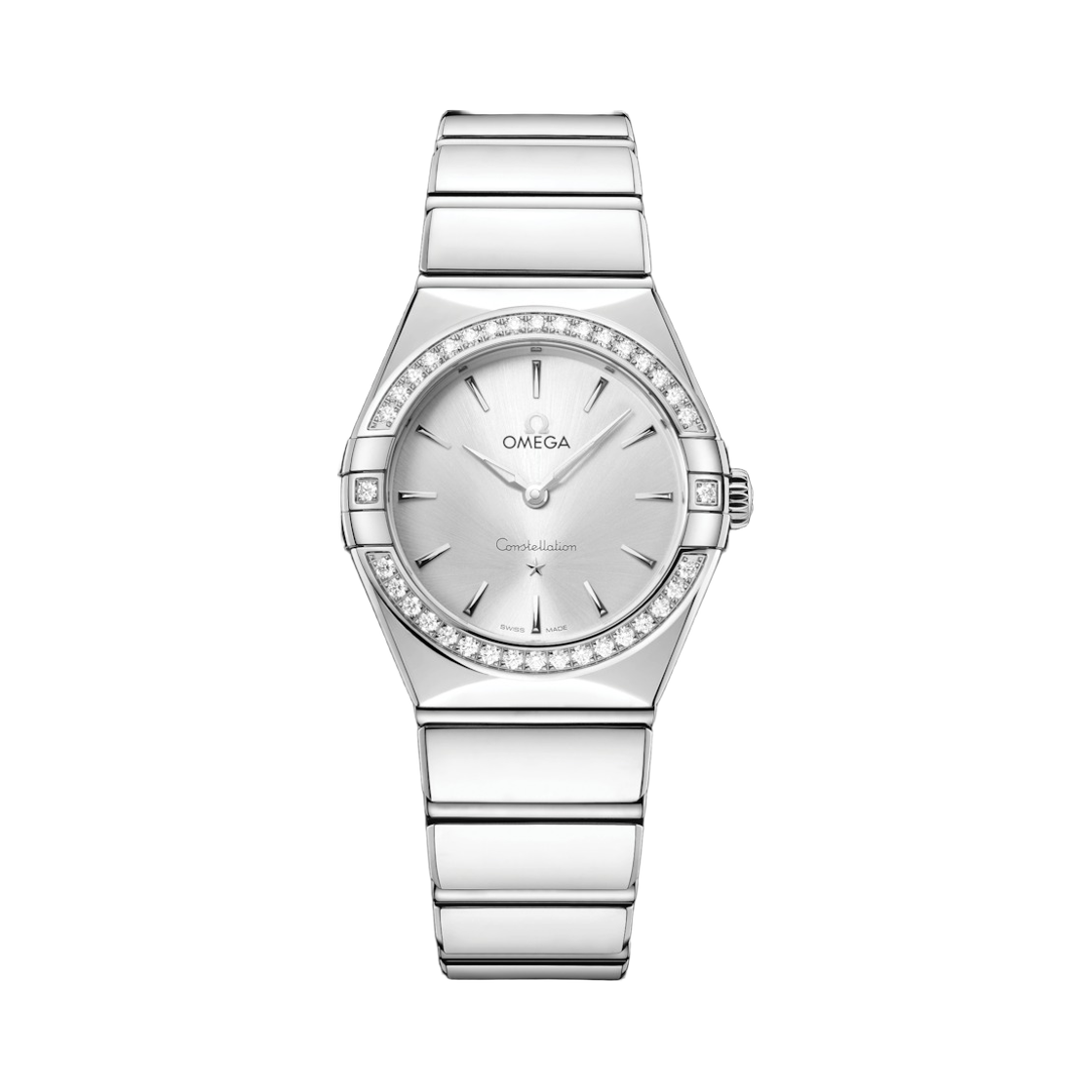 (W) 오메가 컨스텔레이션 쿼츠 28mm 스틸 실버 다이아몬드((W) Omega Constellation Quartz 28mm Steel Silver Diamond)