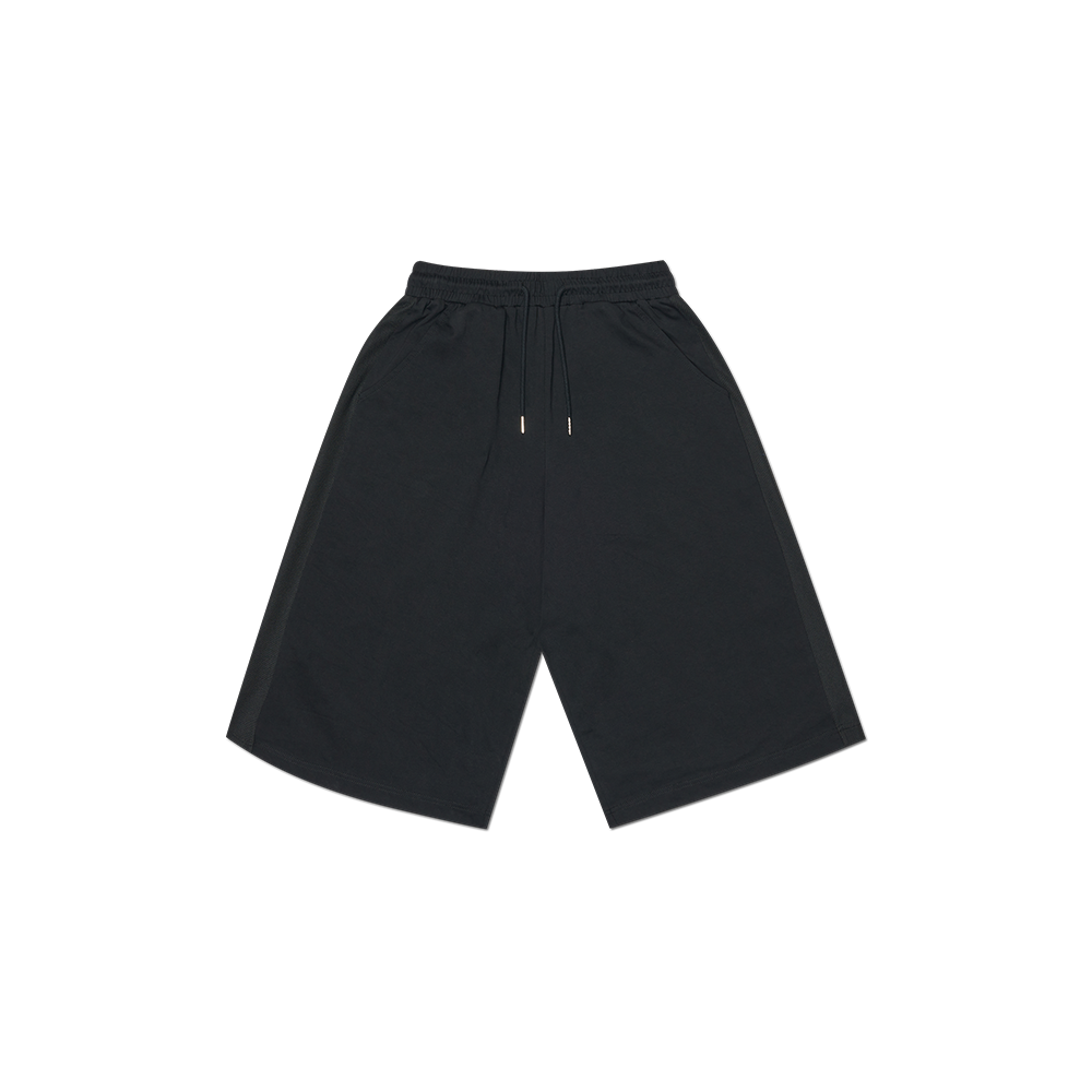 노매뉴얼 W.B 버뮤다 스웻팬츠 블랙(NOMANUAL W.B Bermuda Sweatpants Black)