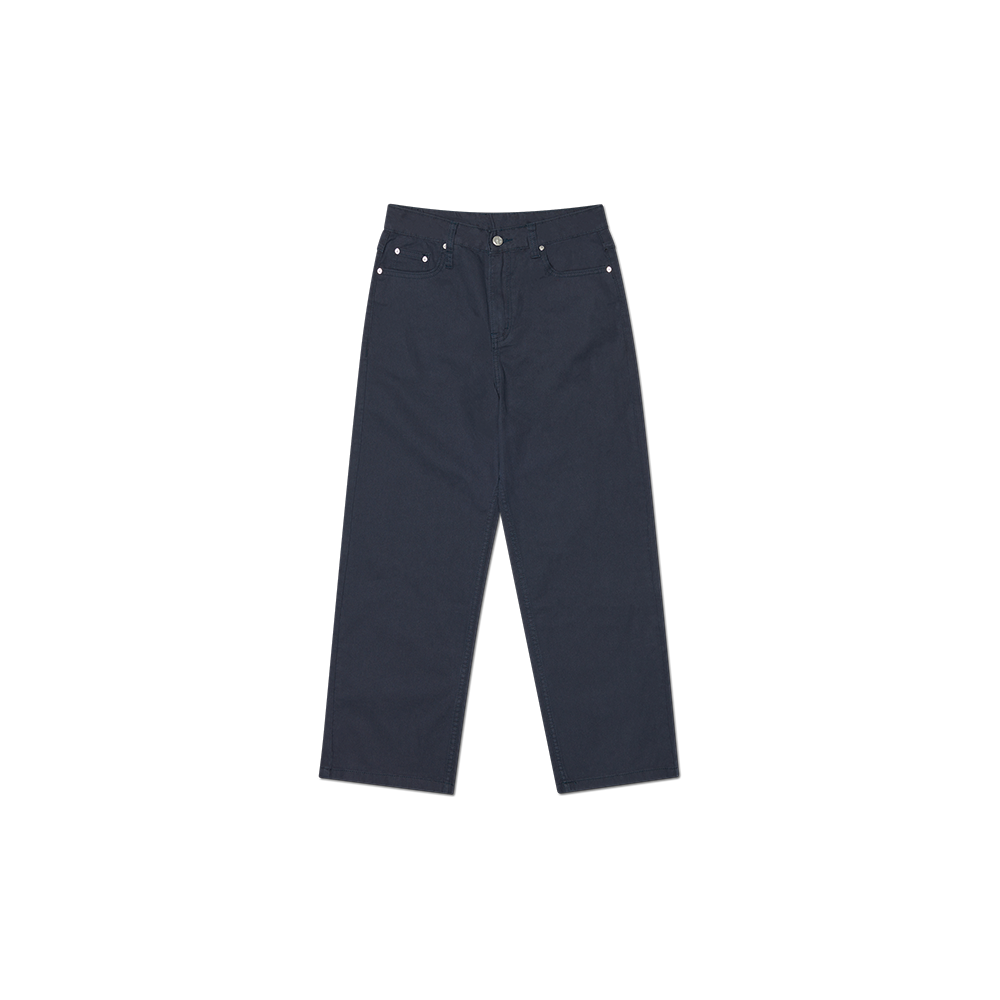 노매뉴얼 스트레이트 와이드 코튼 팬츠 네이비(NOMANUAL Straight Wide Cotton Pants Navy)