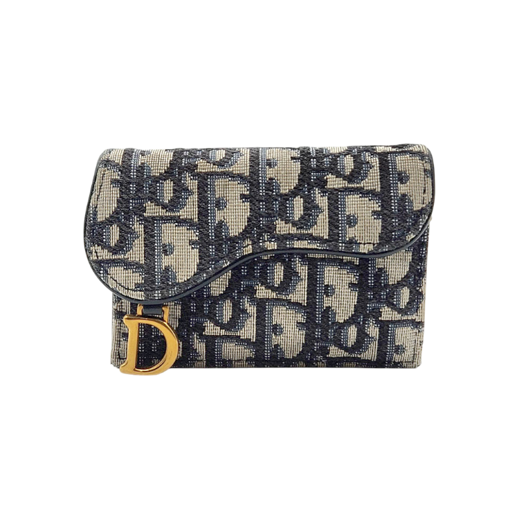ITKAJBUEOLLB Dior Oblique Saddle Card Wallet L763687