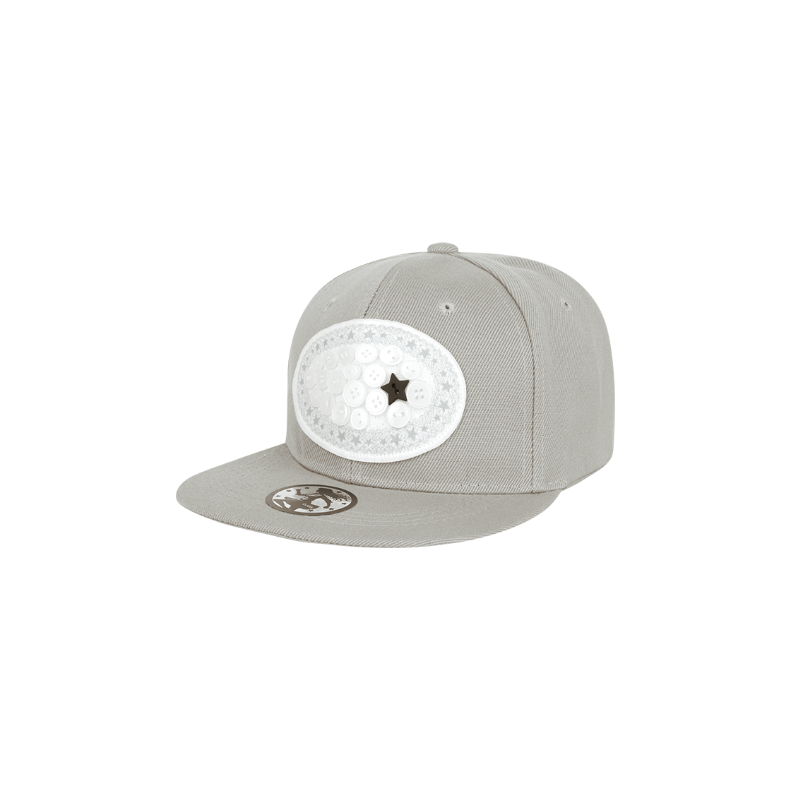 오호스 레이스 버튼 스냅백 그레이(OJOS Lace Button Snapback / Grey) - 4