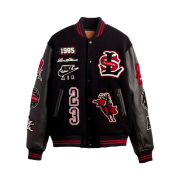 Jordan x Levi's Varsity Jacket Black Gym Red (IM6739-010)