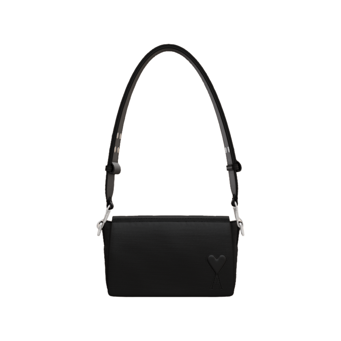 아미 톤온톤 하트 로고 나일론 마르셀 런치 박스 백 블랙(AMI de Coeur Nylon Marcel Lunch Box Bag Black)