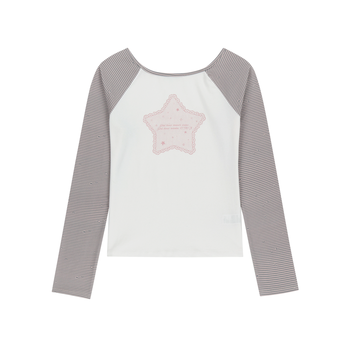 오호스 스트라이프 래글런 롱슬리브 핑크(OJOS Stripe Raglan Long Sleeve / Pink)