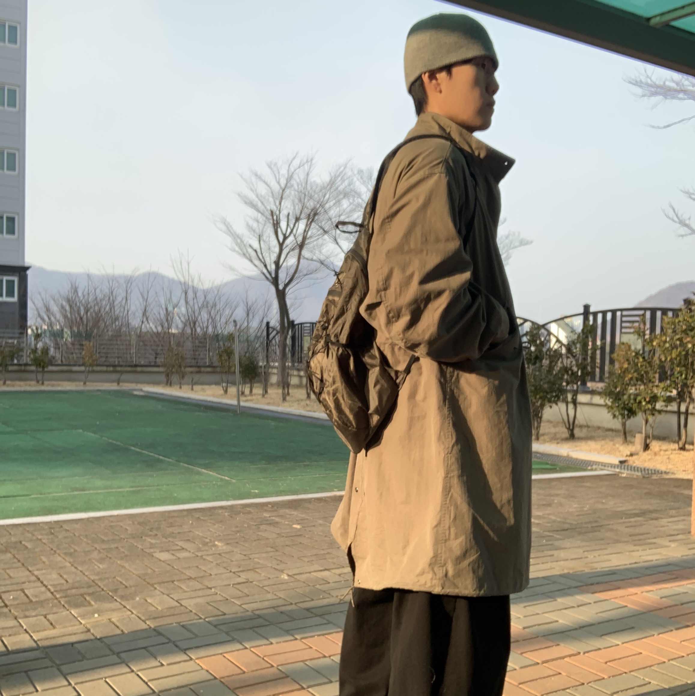 Freak's Store M-65 Mods Coat Liner Set Olive, Heisan Ultra-light Compact Pocketbag V2 - Khaki (M) 착용 스타일 - 1