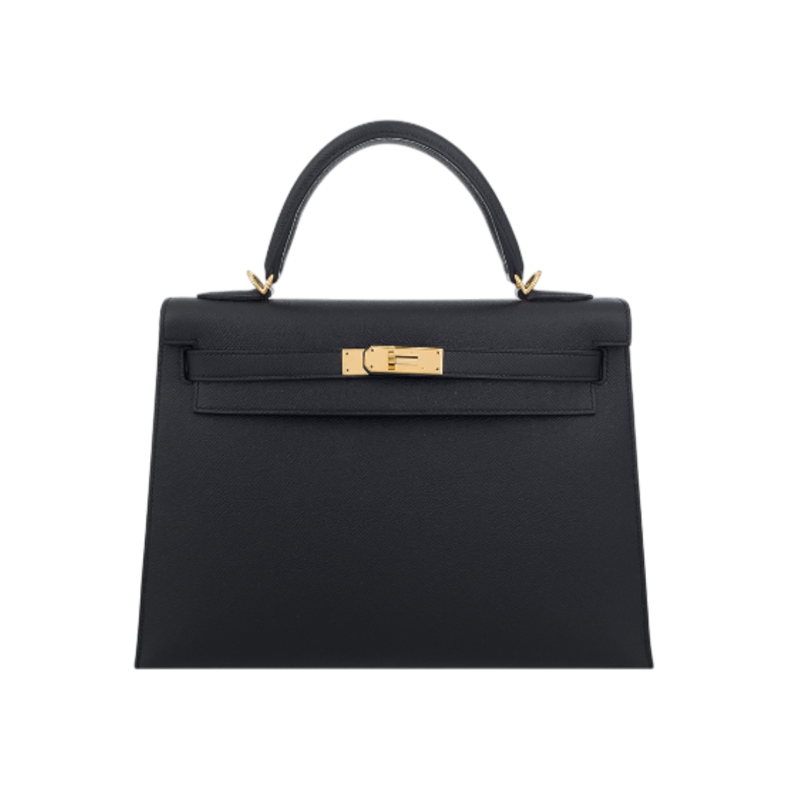 ITPPNQMTVCO2 Hermes Kelly 32 Black with Gold Hardware