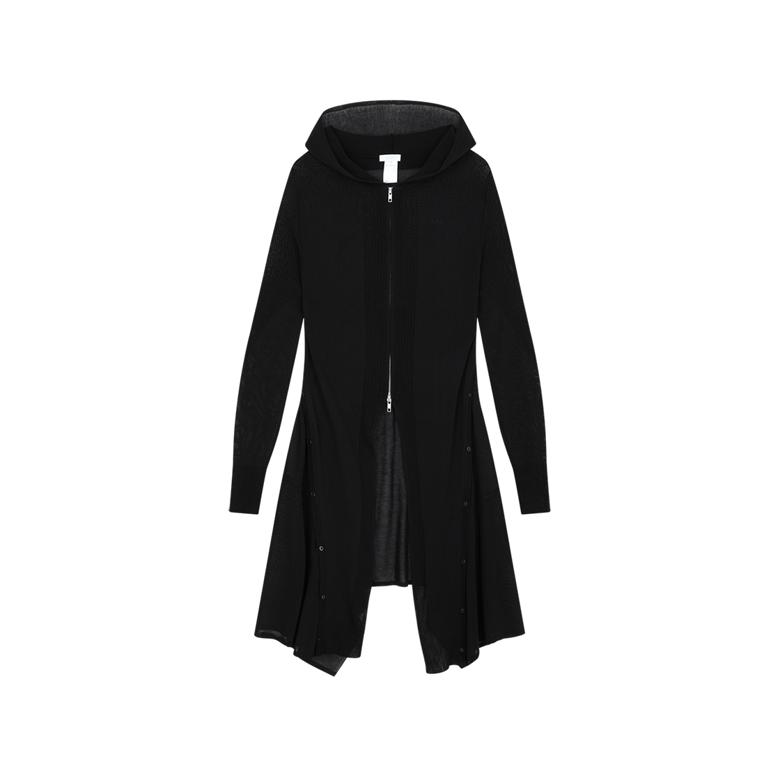 오호스 디테치 패널 니트 후디 블랙(OJOS Detach Panel Knit Hoodie / Black)