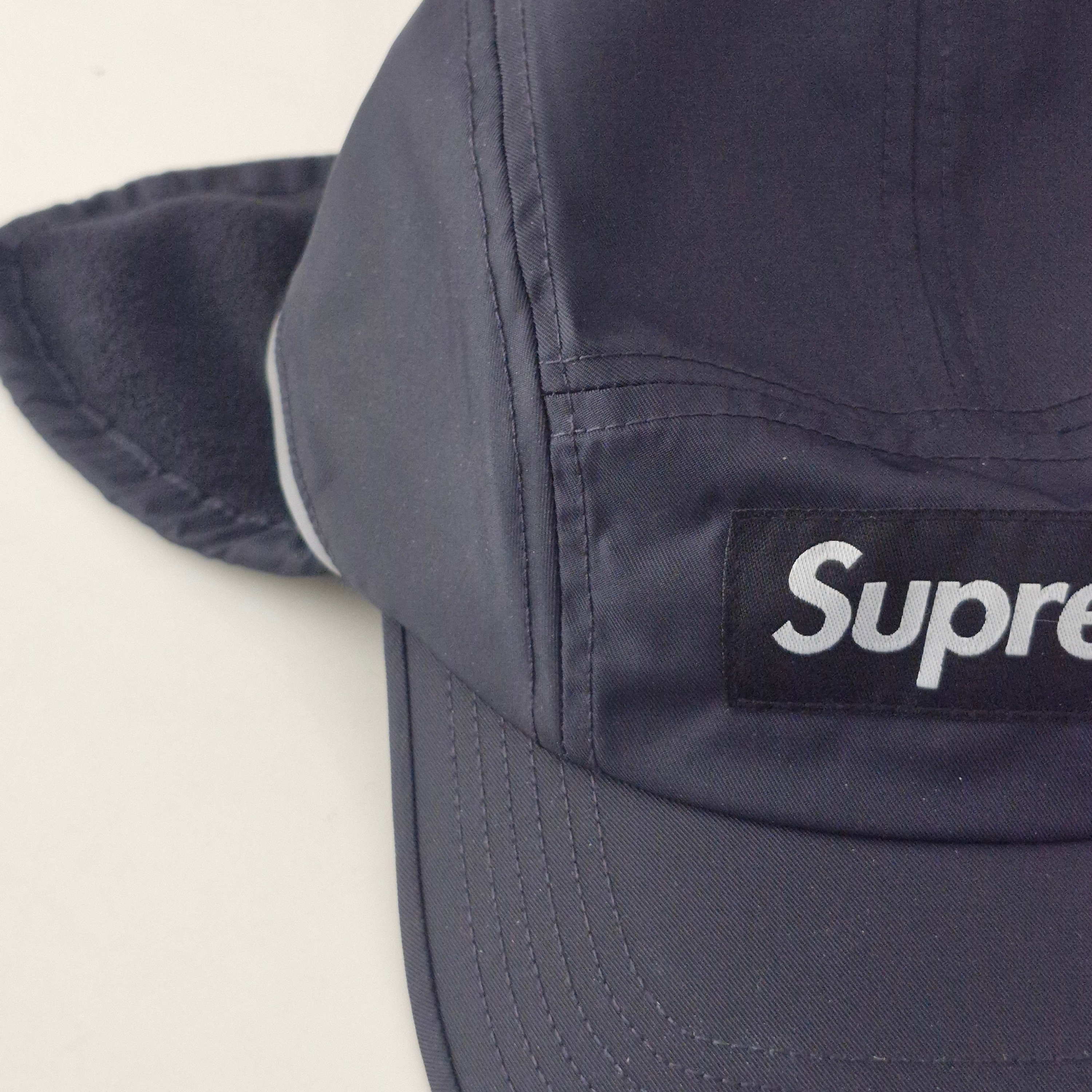 Supreme Polartec Lined Packable Earflap Camp Cap Black - 25FW 착용 스타일