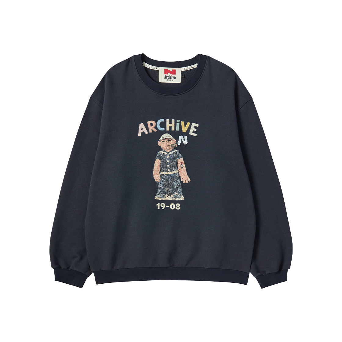 엔 아카이브 모던 아트 세일러 보이 스웨트 셔츠 네이비(N ARCHIVE Modern Art Sailor Boy Sweat Shirt Navy)