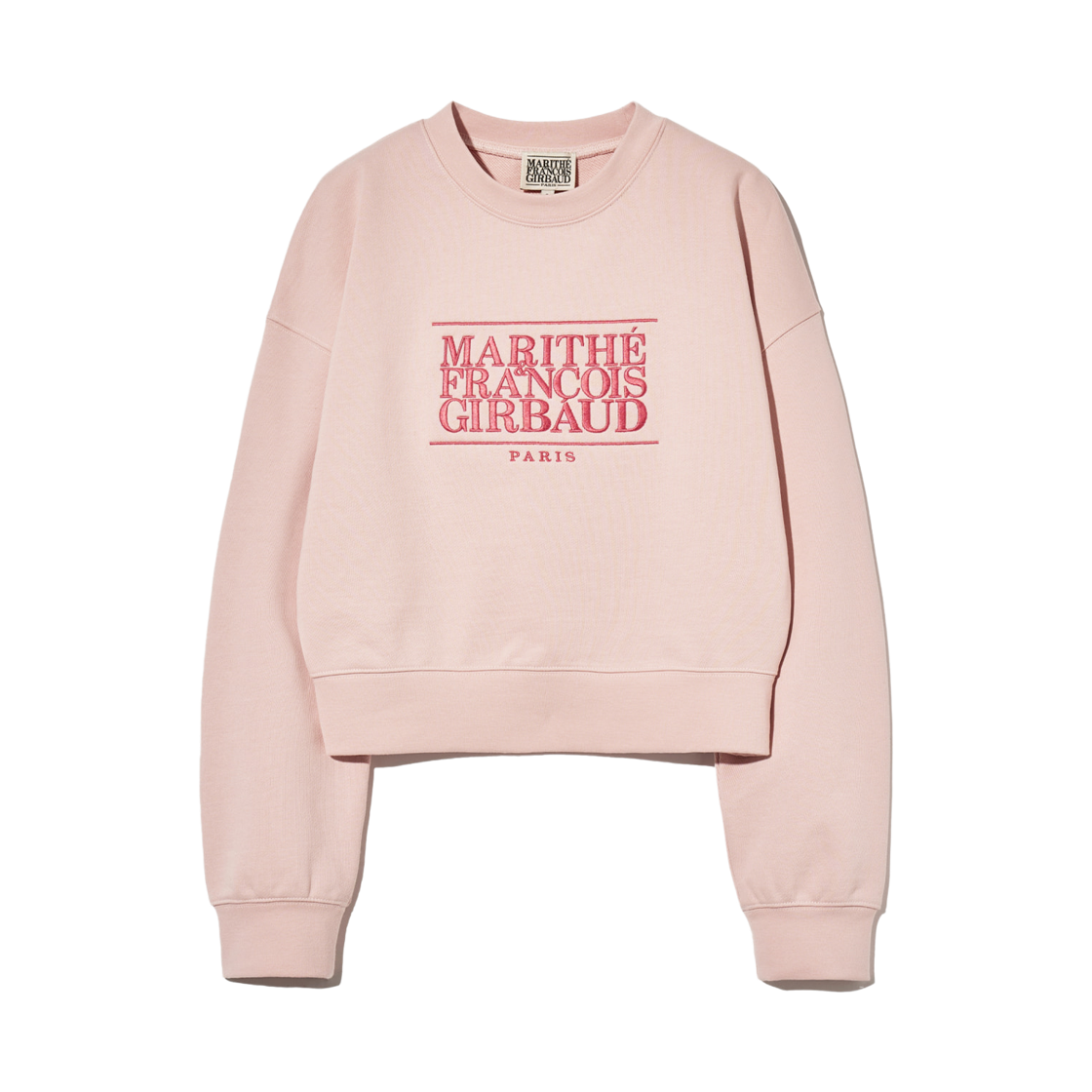 - (W) Marithe Francois Girbaud Classic Logo Crop Sweatshirt Light Pink