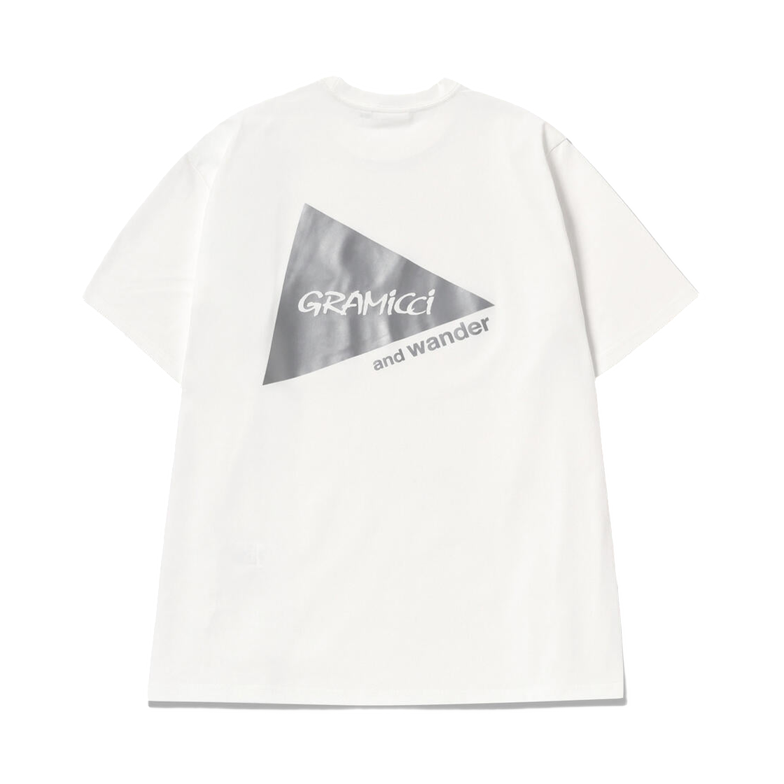 앤드 원더 x 그라미치 백 프린트 숏슬리브 티셔츠 화이트(And Wander x Gramicci Back Print S/S T-Shirt White) - 1