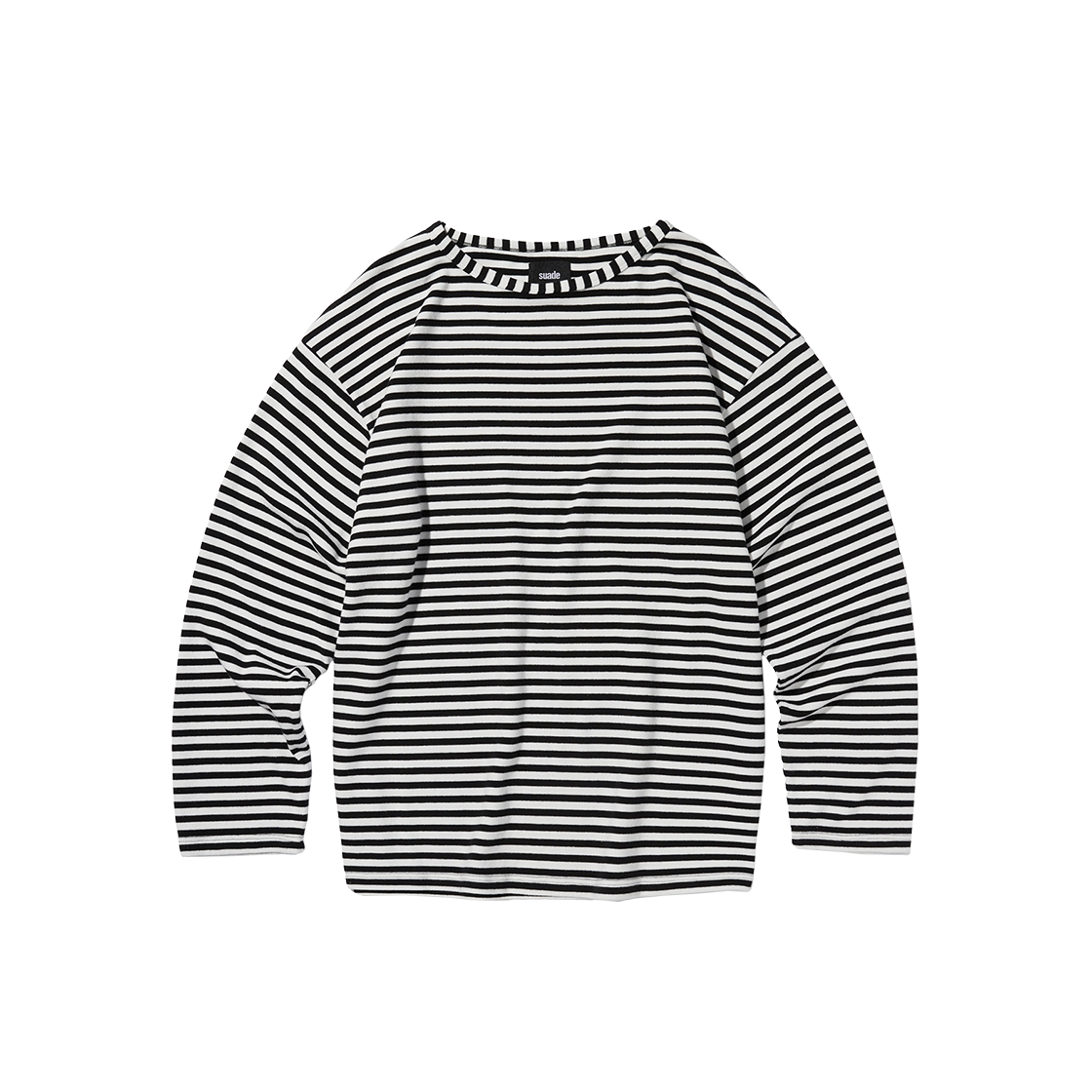 스웨이드 베이직 볼드 스트라이프 롱 슬리브 블랙(Suade Basic Bold Stripe Long Sleeve Black)