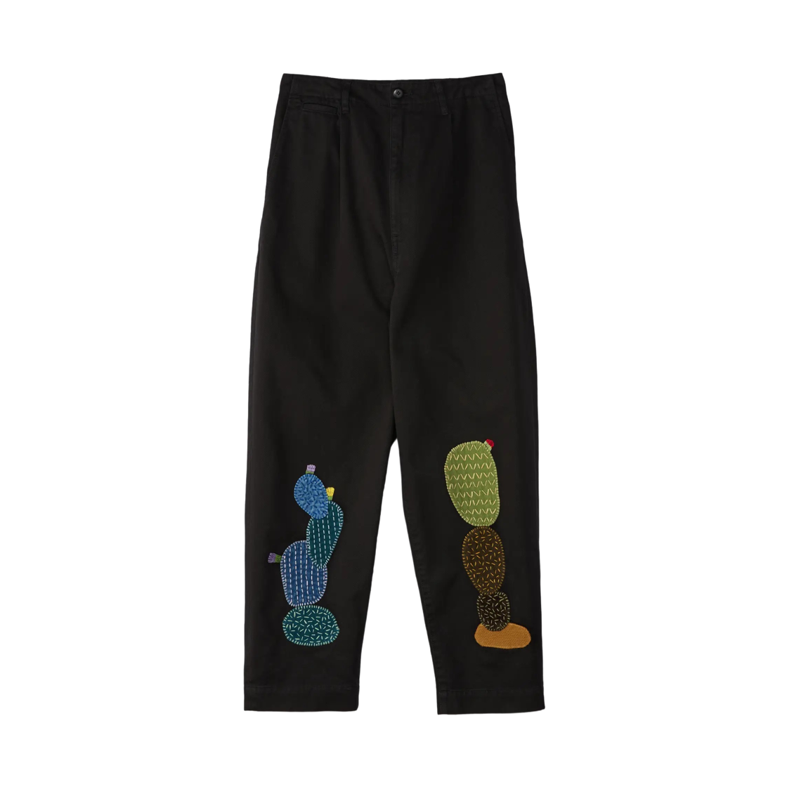 K2503LP035 Kapital Chino High Waisted Nime Pants Black