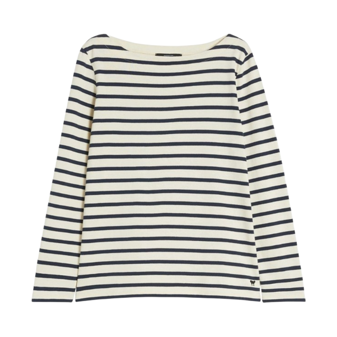 ERASMO-001 (W) Weekend Max Mara Erasmo Long Sleeve T-Shirt Ivory Navy