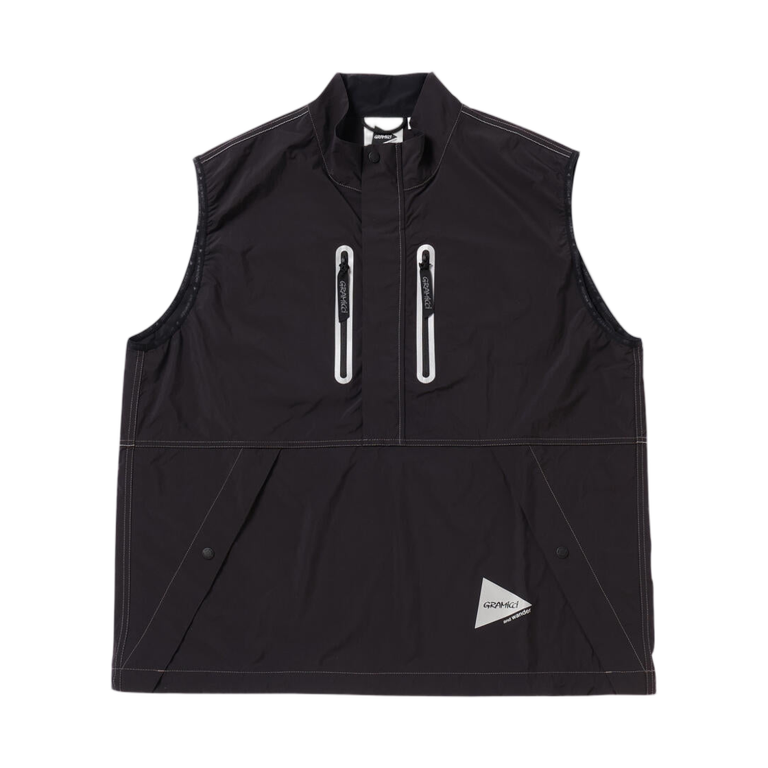 앤드 원더 x 그라미치 브러쉬드 나일론 베스트 블랙(And Wander x Gramicci Brushed Nylon Vest Black) - 1