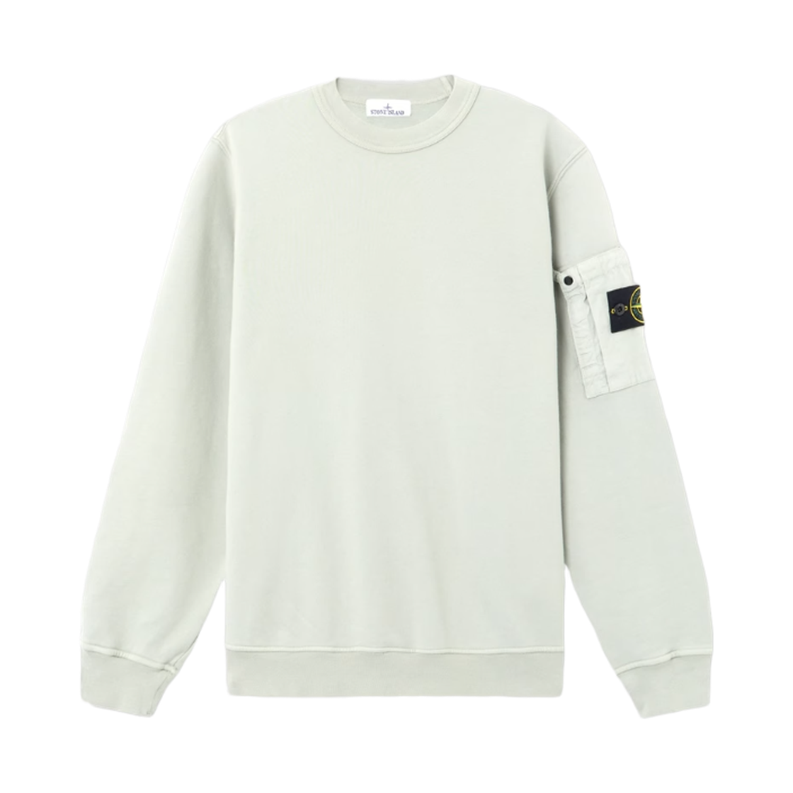 L1S1561000-19S0410-V0055 Stone Island 6100019 Cotton Fleece Crewneck Sweatshirt Sage Green - 26SS