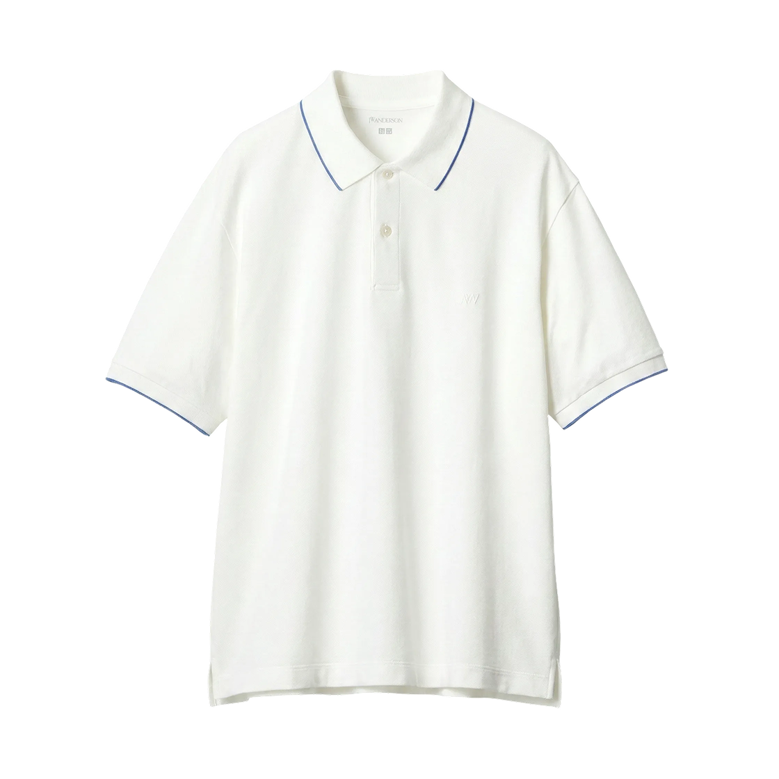 유니클로 x JW 앤더슨 드라이 피케 폴로 티핑 셔츠 화이트(Uniqlo x JW Anderson Dry Pique Polo Tipping Shirt White) - 1