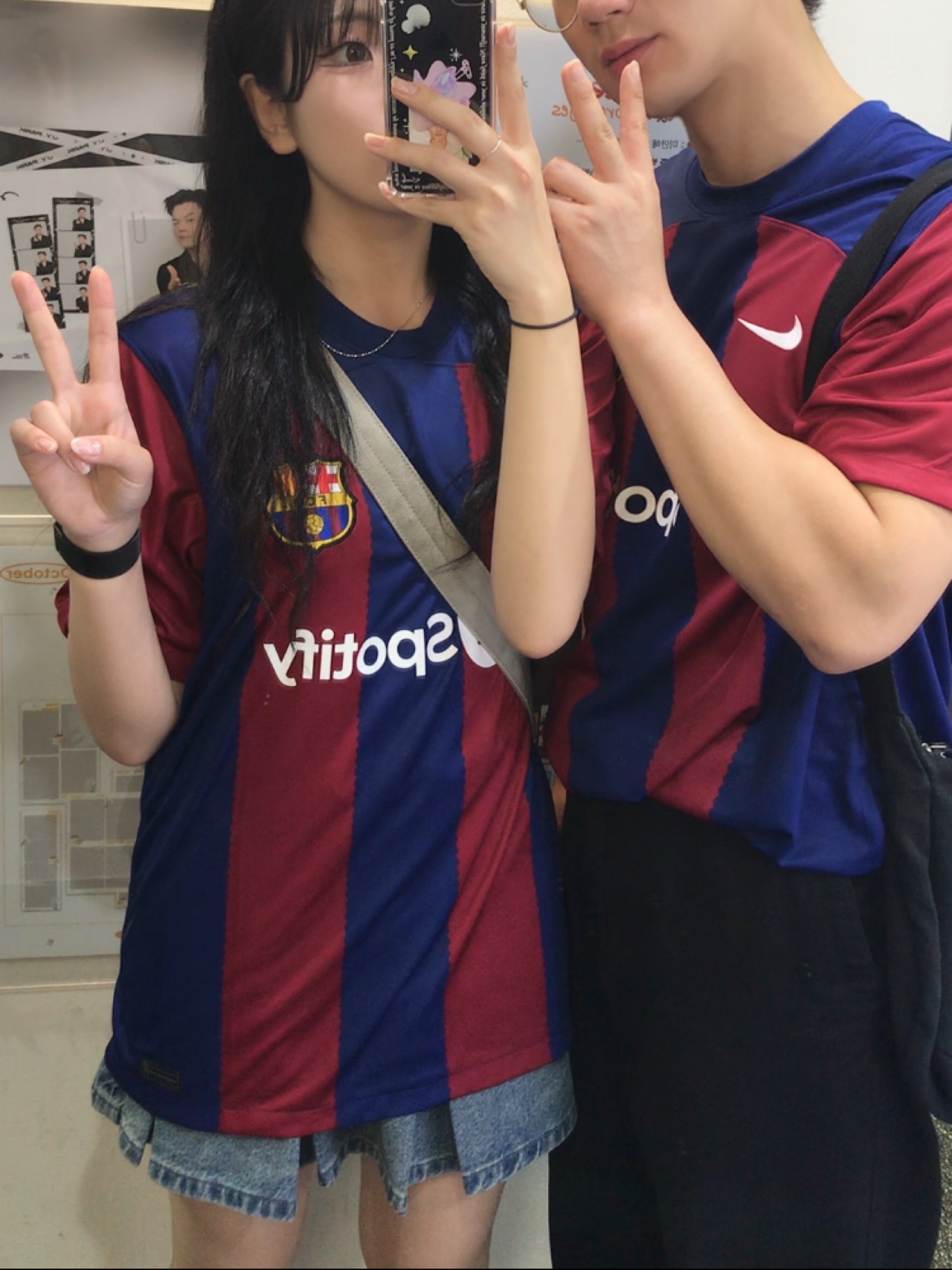 Nike FC Barcelona 2023/24 Dri-Fit Stadium Home Jersey Deep Royal Blue Noble Red (Non Marking Ver.) 착용 스타일