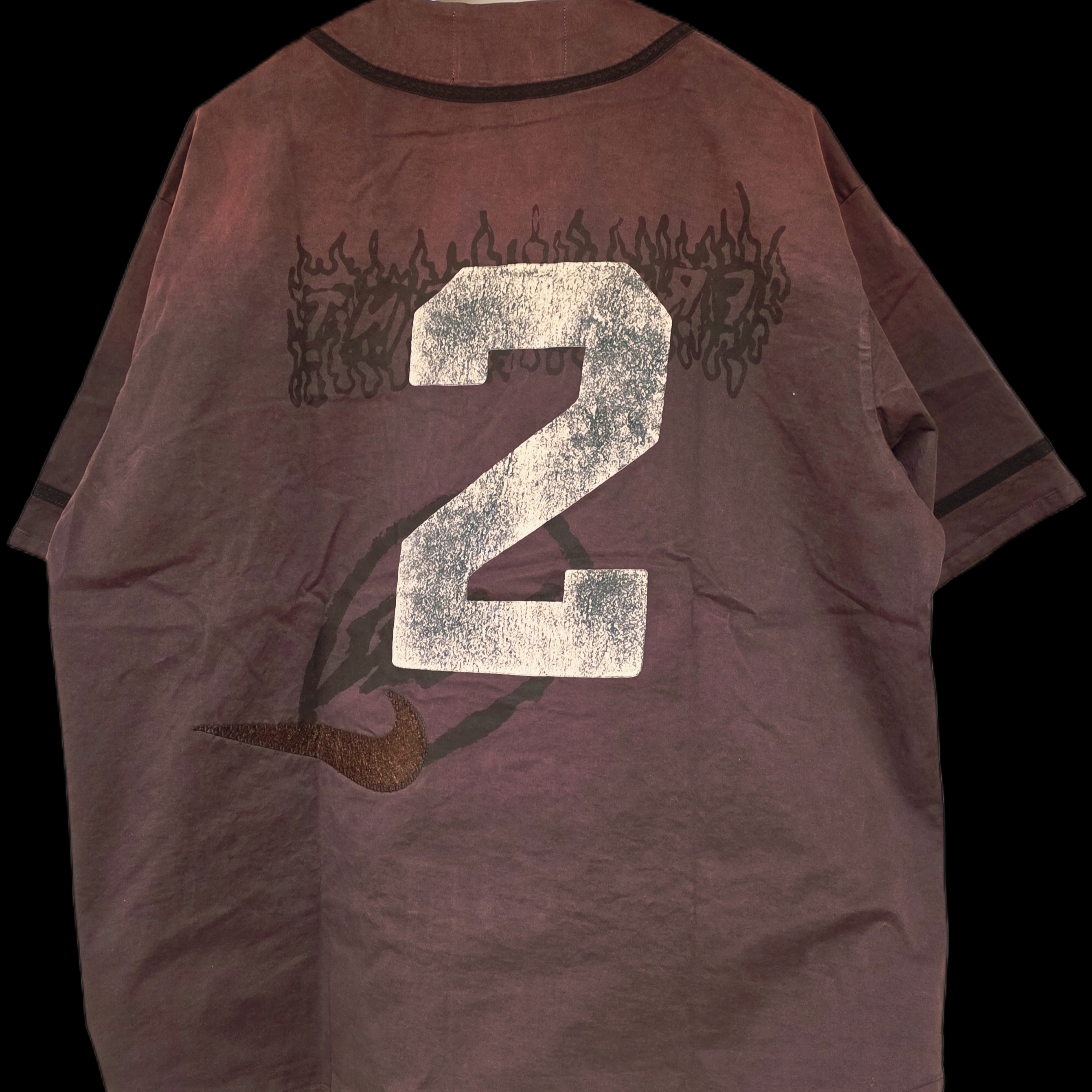 Travis Scott Cactus Jack x Fragment x Nike Tokyo Jack Retro Baseball Jersey Brown 착용 스타일 - 5