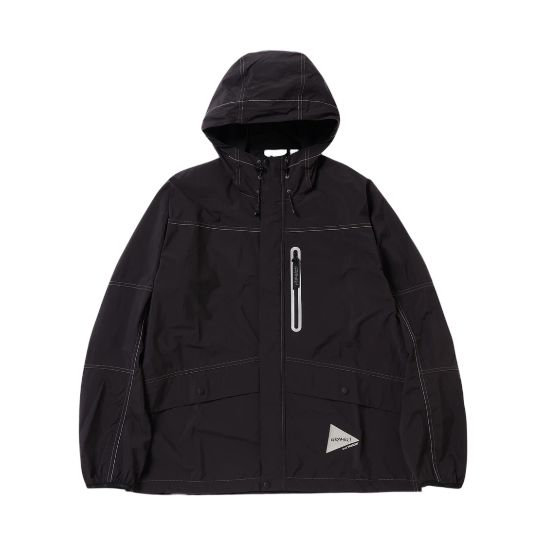 앤드 원더 x 그라미치 브러쉬드 나일론 자켓 블랙(And Wander x Gramicci Brushed Nylon Jacket Black) - 1
