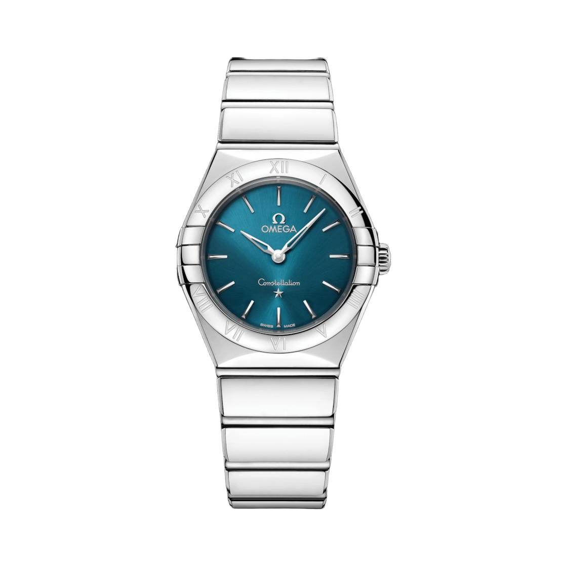(W) 오메가 컨스텔레이션 쿼츠 28mm 스틸 피콕 블루((W) Omega Constellation Quartz 28mm Steel Peacock Blue) - 1