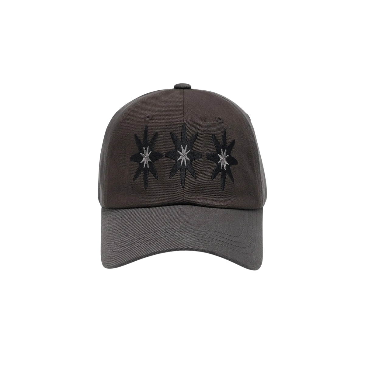 25FWCDMBC03BRW Cactusdonutmarket Star Embroidery Two Tone Ball Cap - Brown