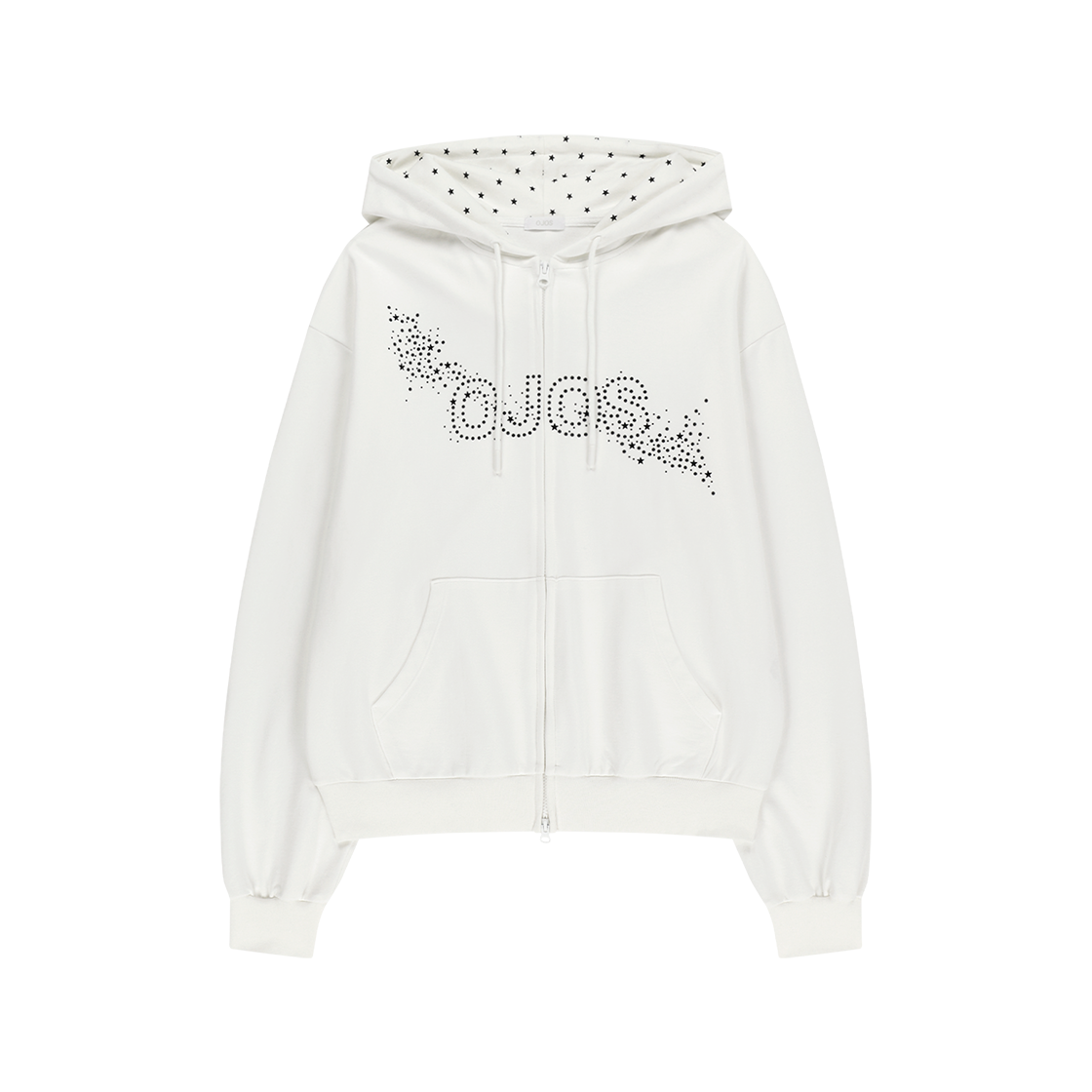 오호스 핫픽스 로고 후디 집업 오프 화이트(OJOS Hotfix Logo Hoodie Zip-up / Off White)