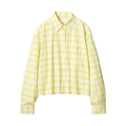 (W) Uniqlo x JW Anderson Oxford Boxy Check Shirt Yellow