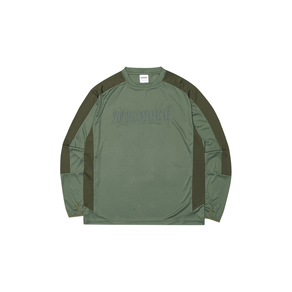 노매뉴얼 스태틱 메쉬 롱 슬리브 카키(NOMANUAL Static Mesh Long Sleeve Khaki)