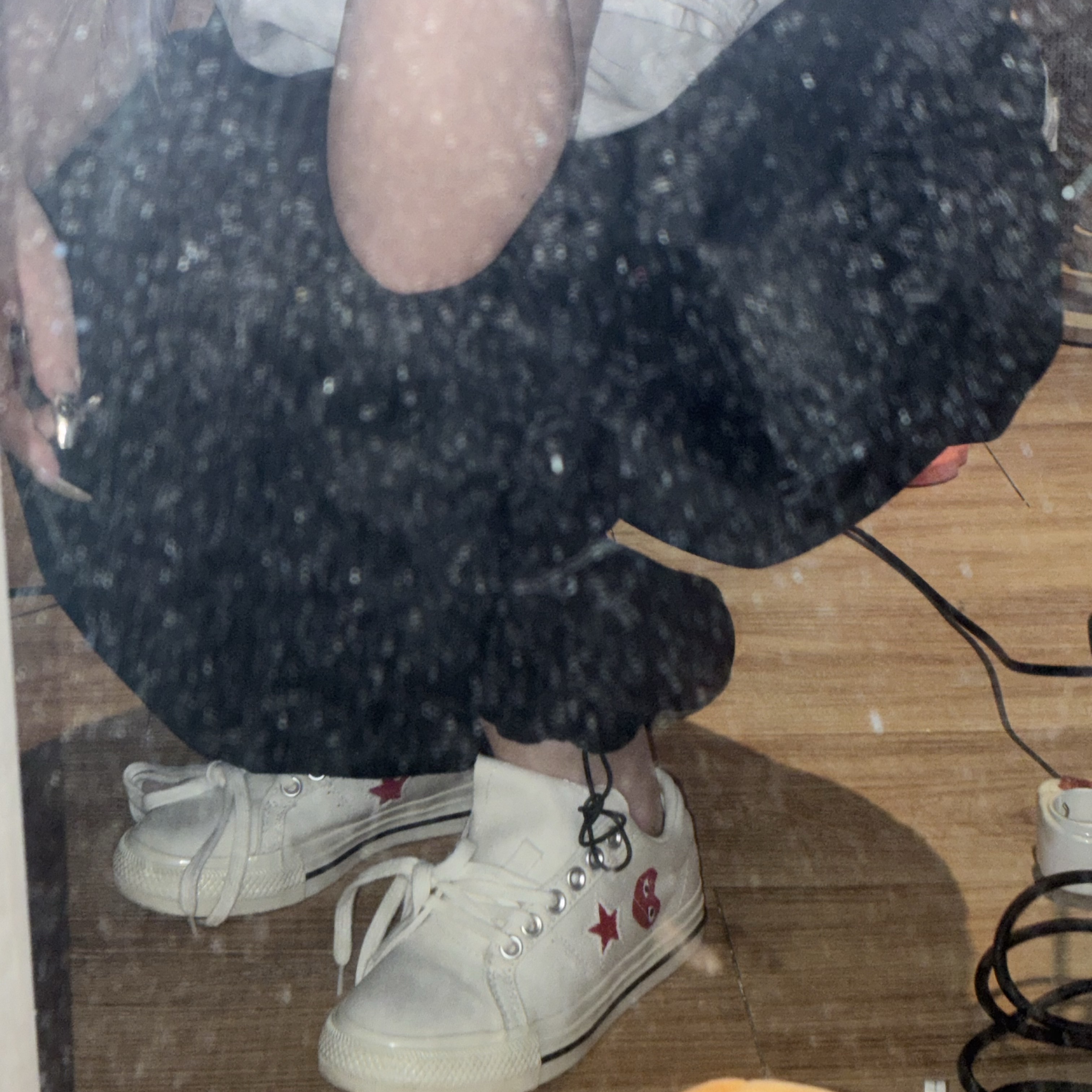 Converse x Play Comme des Garcons One Star Ox Cloud Dancer 착용 스타일