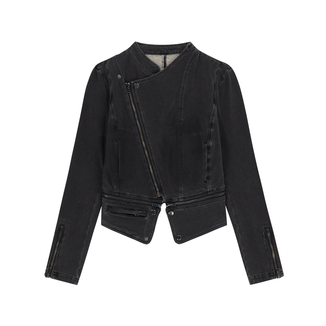 오호스 디테처블 스판 데님 자켓 차콜(OJOS Detachable Span Denim Jacket / Charcoal)