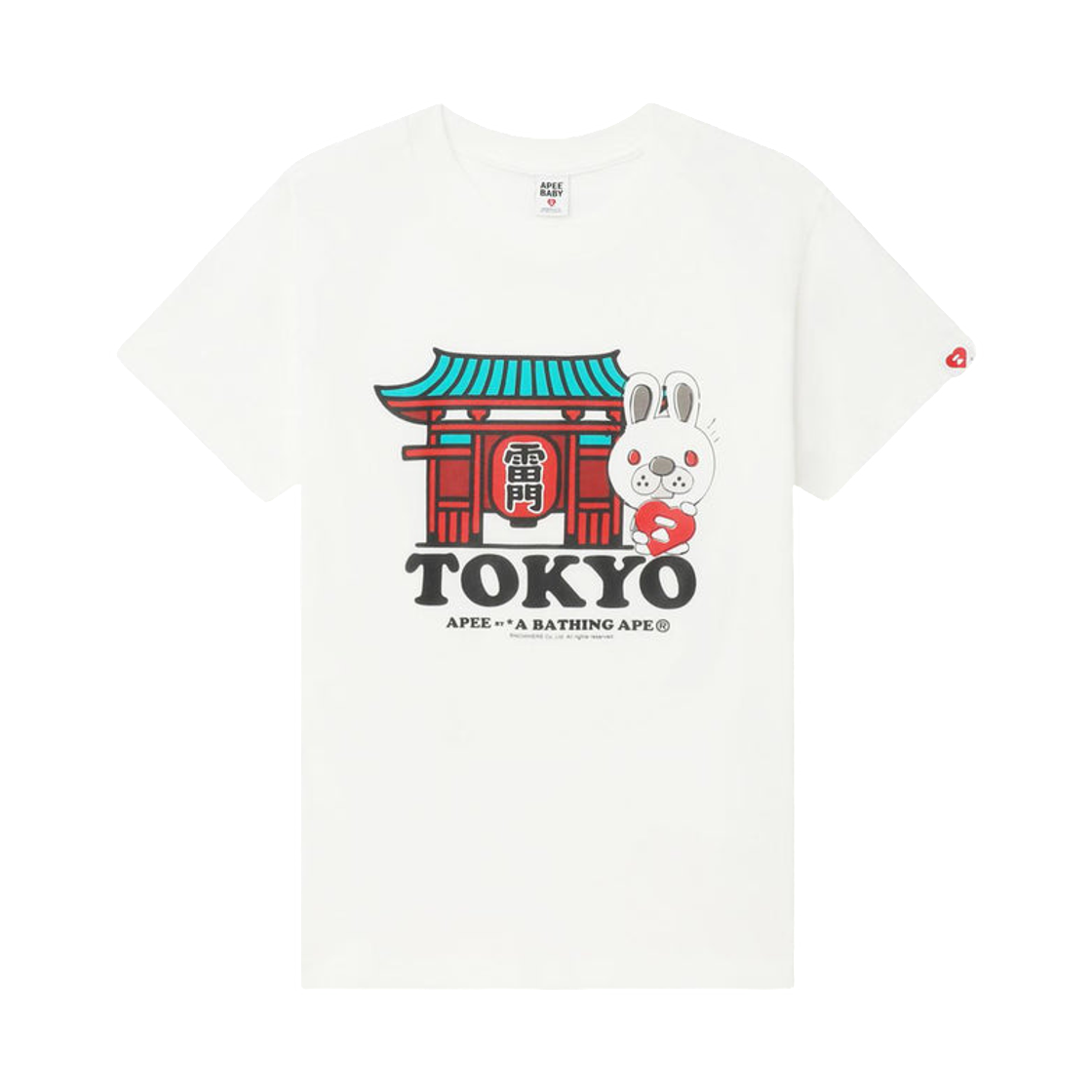 (W) 베이프 도쿄 에디션 티셔츠 #3 화이트((W) BAPE Tokyo Edition T-Shirt #3 White) - 1