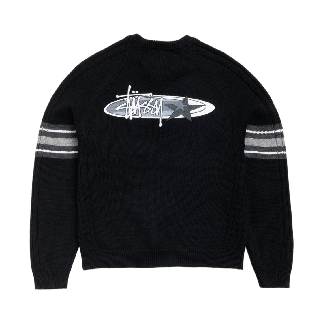 스투시 스트라이프 래글런 크루 블랙(Stussy Stripe Raglan Crew Black) - 2